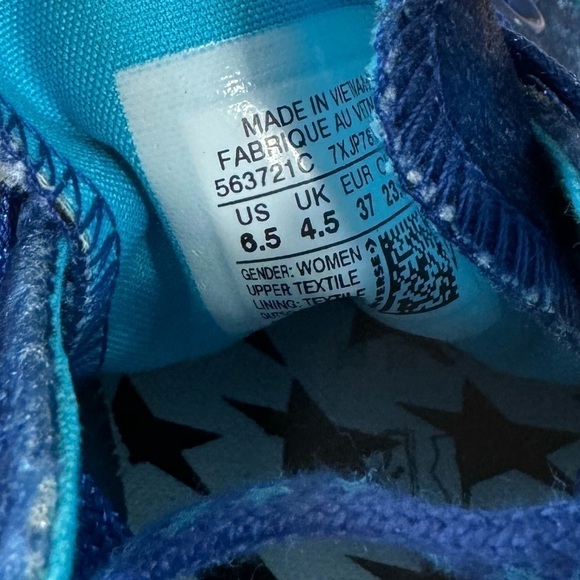 Converse CTAS Platform Miley Cyrus Low Top Velvet Glitter Shoe Size 6.5 Women - Picture 8 of 8